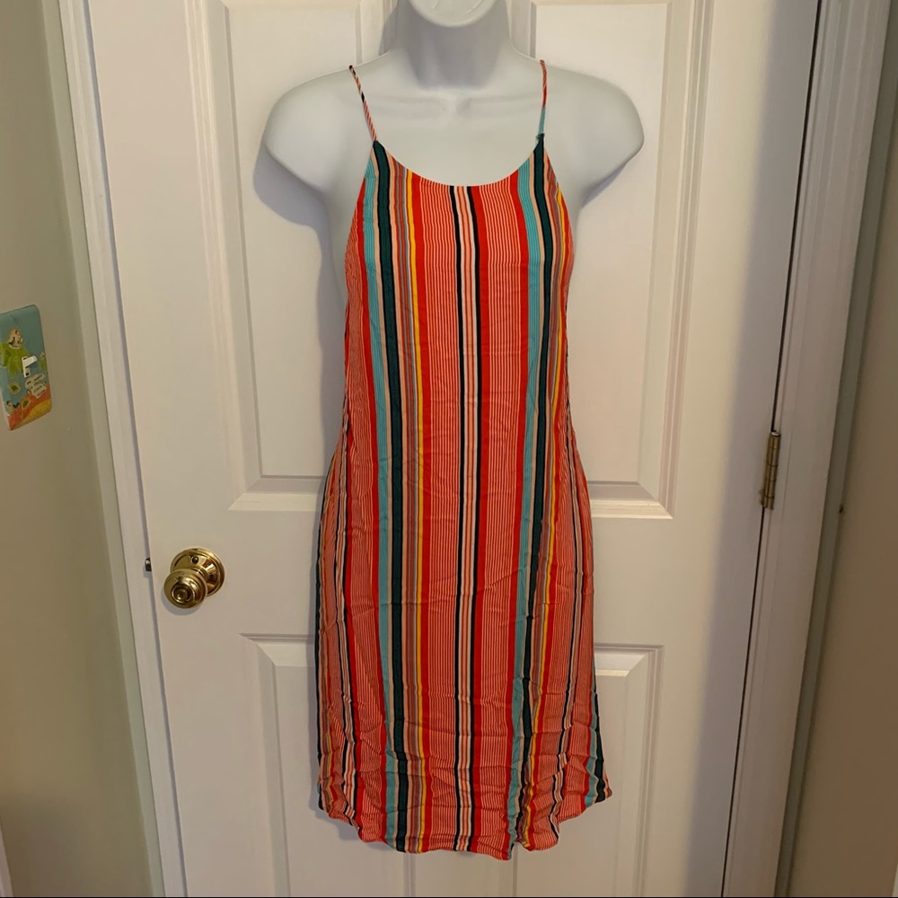 LIKE NEW Alice + Olivia Stripey Low Back Mini Dress